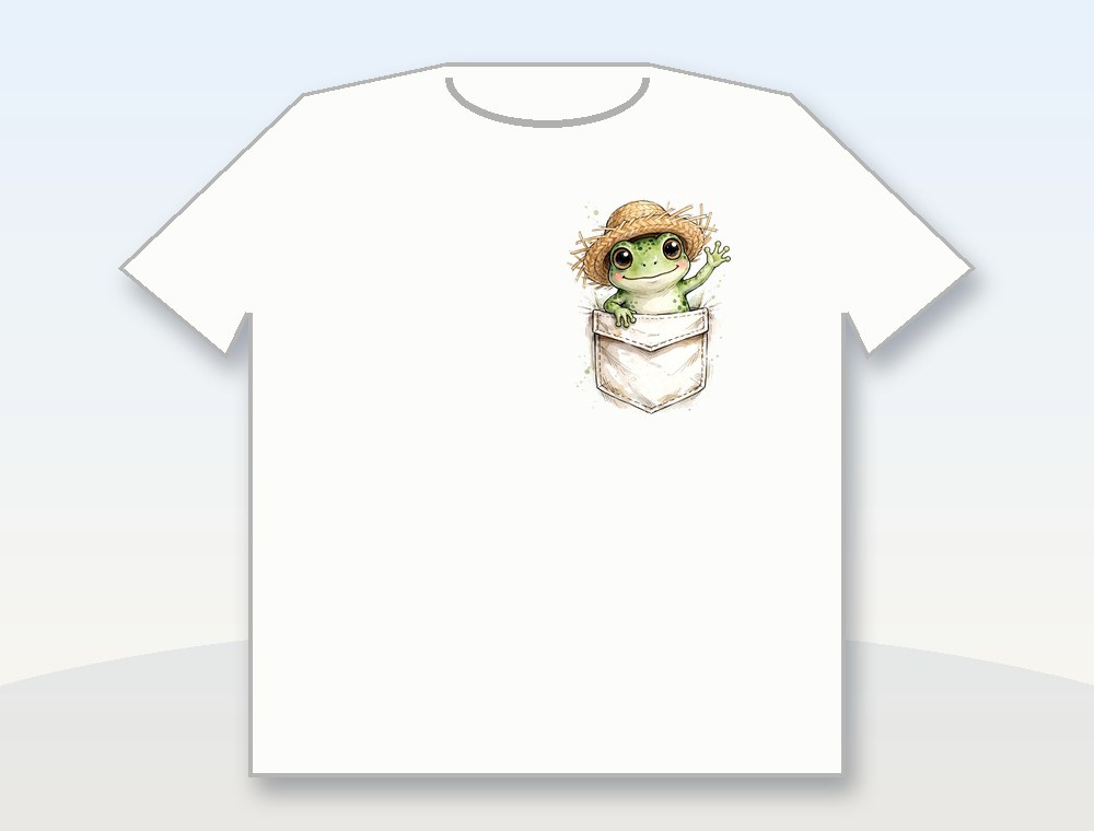 Pocket Coquí with Pava Hat · Coquí de bolsillo con pava — diseño MKLDesignsShop en Camiseta · Shirt