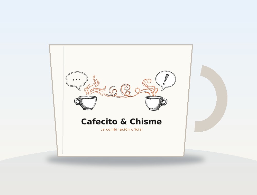 Cafecito & Chisme · Cafecito & Chisme — diseño MKLDesignsShop en Taza · Mug