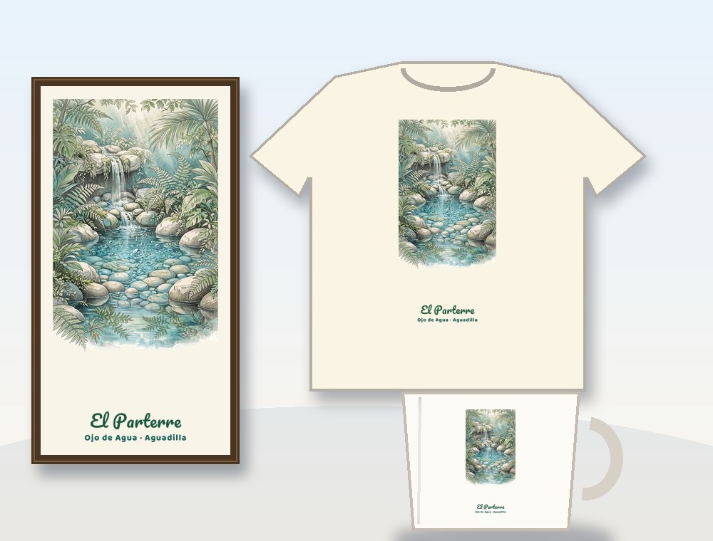 El Parterre · Ojo de Agua — diseño MKLDesignsShop en Taza, póster y camiseta · Mug, poster & shirt