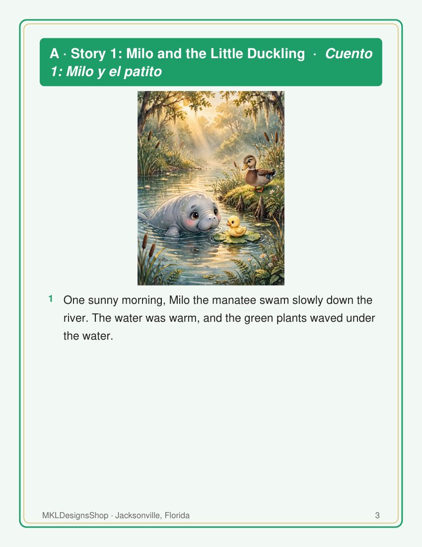 Página real de la muestra de Lectura y Fonética 2.º · Real sample page